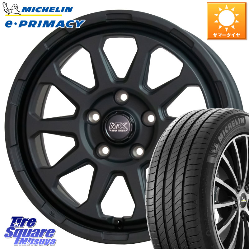 ミシュラン e PRIMACY Eプライマシー 95W XL 正規 215/50R17HotStuff マッドクロス レンジャー ブラック 5H ホイール 17インチ 17X7.0J 38 5穴 114.3 ZE1リーフ プリウスアルファ SAI シビック インサイト｜タイヤスクエアミツヤ