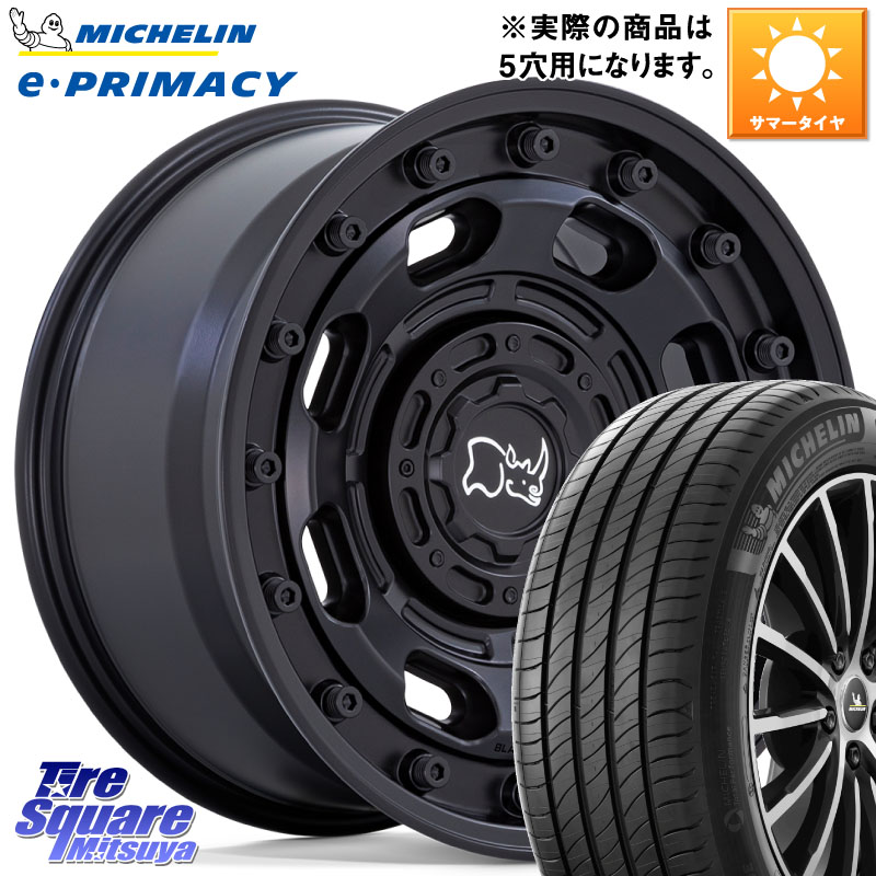 BLACK RHINO ATLAS アトラス BK ホイール 17インチ ブラックライノ 17 X 8.0J +38 5穴 114.3 ミシュラン e PRIMACY Eプライマシー 100V XL 正規 215/60R17 20系アルファード