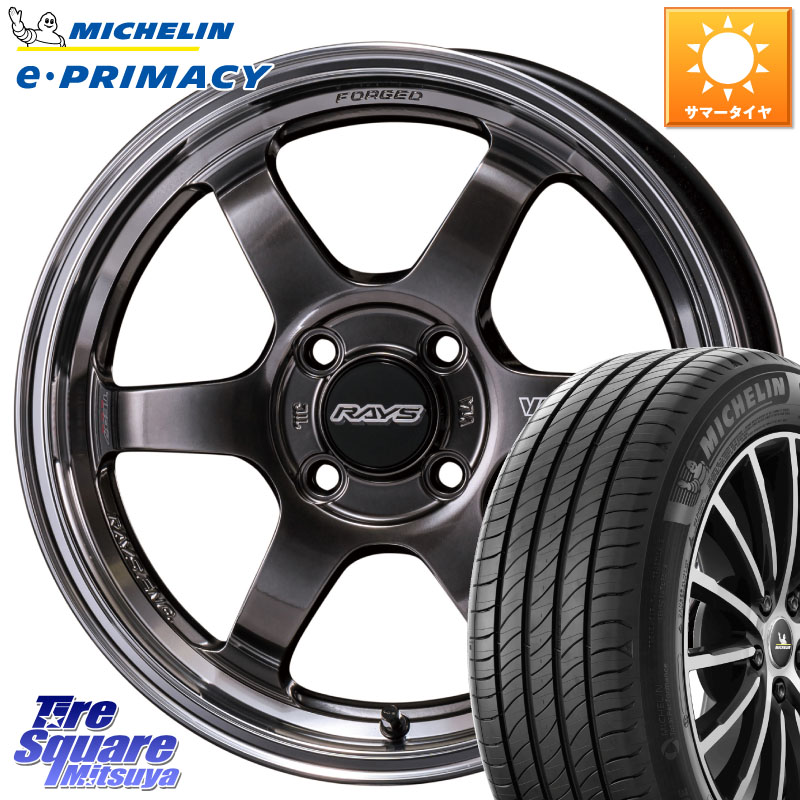 RAYS 【欠品次回10~11月】 VOLK RACING TE37 KCR PROGRESSIVE MODEL KCR ホイール 15インチ 15 X 5.0J +45 4穴 100 ミシュラン e PRIMACY Eプライマシー 79V XL 正規 165/55R15 N-BOX タント スペーシア サクラ