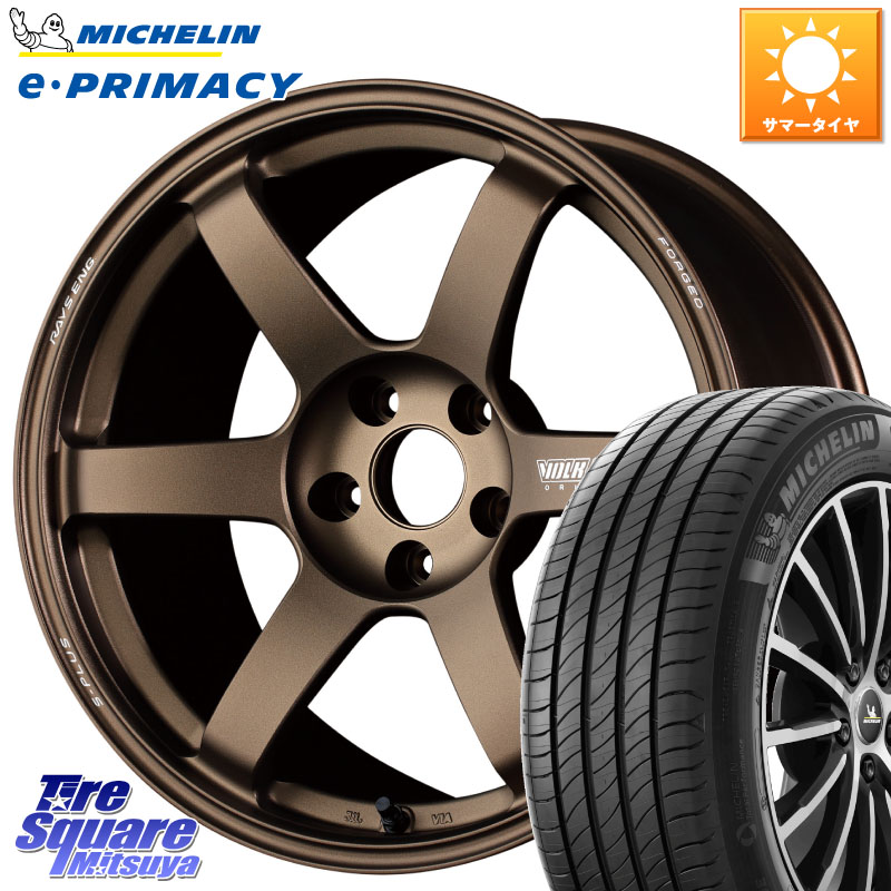 RAYS 【欠品次回10~11月】 TE37 SAGA S-plus VOLK RACING 鍛造 ホイール 18インチ 18 X 8.0J +45 5穴 114.3 ミシュラン e PRIMACY Eプライマシー 98W XL S2 正規 235/45R18 CY2アコード 70系カムリ