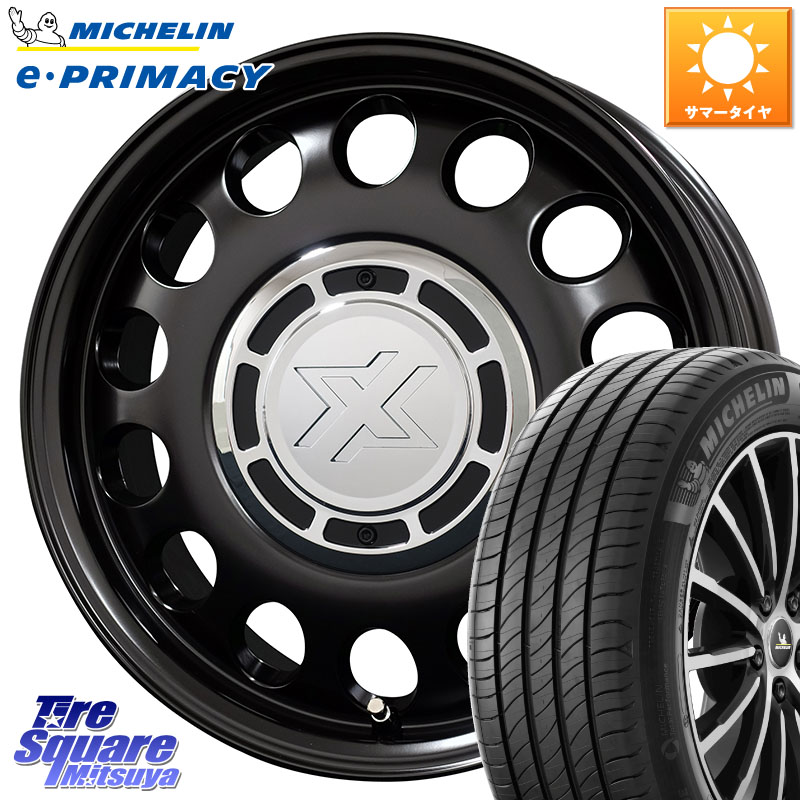 ミシュラン e PRIMACY Eプライマシー 79V XL 正規 165/55R15コスミック クロスブラッド STEELE ホイール 15インチ 15X4.5J 43 4穴 100 N-BOX タント スペーシア サクラ R1 R2 ルークス ROOX 日産 デイズ デイズルークス 日産 デリカ ミニ DELICA MINI コペン N-ONE N O|タイヤスクエアミツヤ