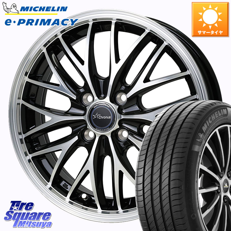 HotStuff Chronus CH-113 CH113 クロノス ホイール 16インチ 16 X 6.0J +45 4穴 100 ミシュラン e PRIMACY Eプライマシー 99V XL 正規 205/65R16