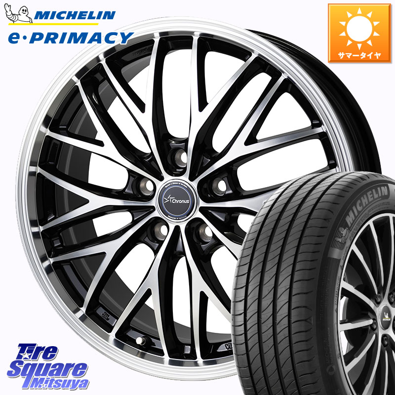 HotStuff Chronus CH-113 CH113 クロノス ホイール 18インチ 18 X 8.0J +42 5穴 114.3 ミシュラン e PRIMACY Eプライマシー 99V XL 正規 215/55R18