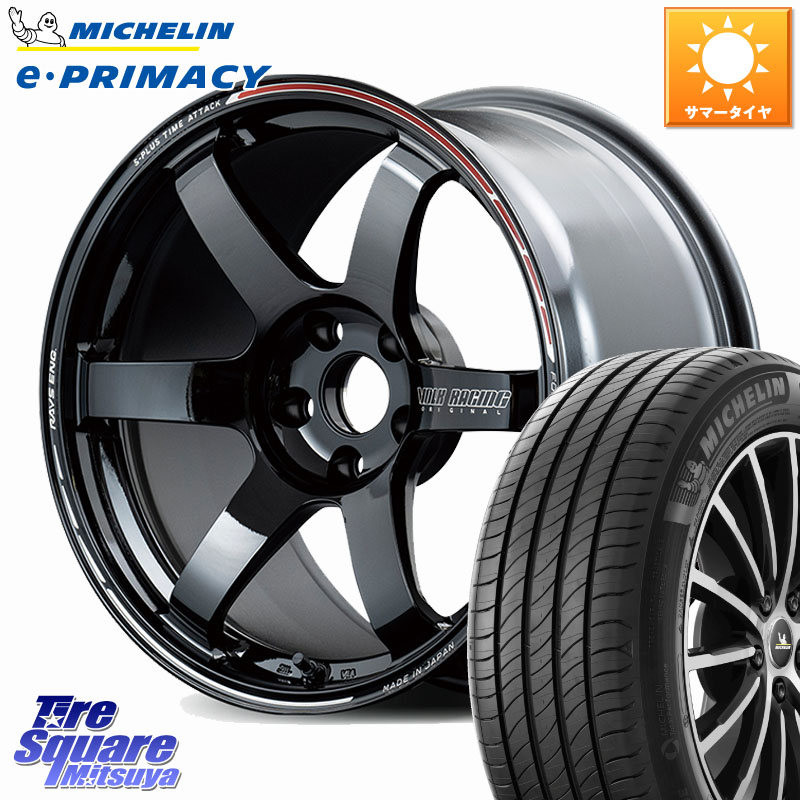 ミシュラン e PRIMACY Eプライマシー 89W 正規 215/45R18RAYS 【欠品次回3~4月】 TE37 SAGA S-plus TIME ATTACK EDITION VOLK RACING 鍛造 ホイール 18インチ 18X8.0J 46 5穴 114.3 プリウスアルファ ジェイド|タイヤスクエアミツヤ