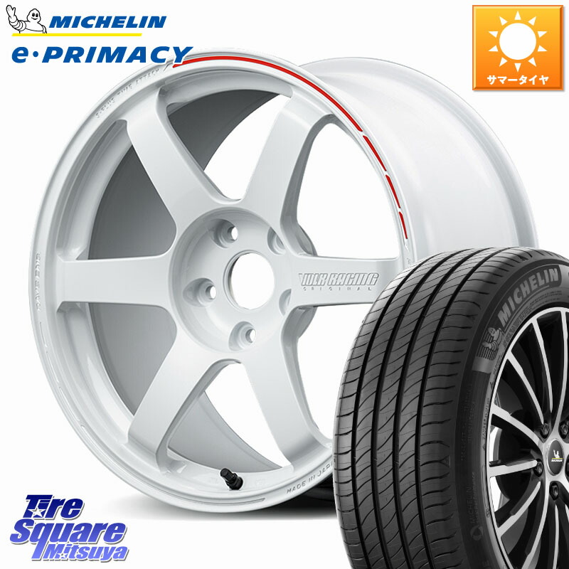 RAYS 【欠品次回10~11月】 TE37 SAGA S-plus TIME ATTACK EDITION VOLK RACING 鍛造 ホイール 18インチ 18 X 8.0J +46 5穴 114.3 ミシュラン e PRIMACY Eプライマシー 98W XL S2 正規 235/45R18 CY2アコード 70系カムリ
