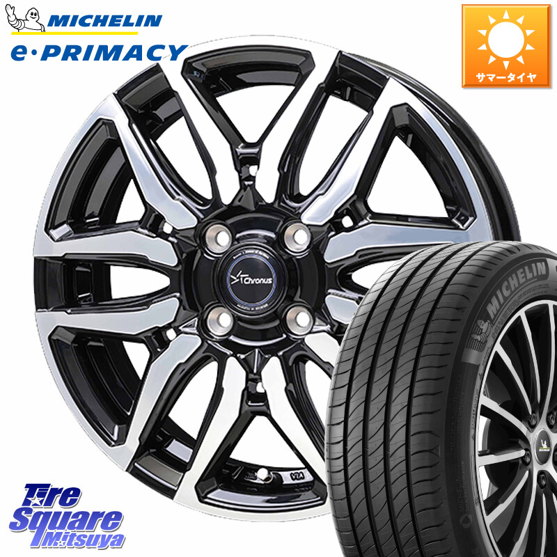 ミシュラン e PRIMACY Eプライマシー 88H XL 正規 185/60R15HotStuff Chronus CH-114 CH114 クロノス ホイール 15インチ 15X5.5J 50 4穴 100 GR/GS系フィット GP5/6フィットHV インサイト スプラッシュ フィットシャトル フィット FIT シャトル グレイス｜タイヤスクエアミツヤ