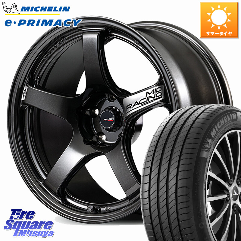 ミシュラン e PRIMACY Eプライマシー 89W 正規 215/45R18MANARAY MID RACING R50 EVO ホイール 18インチ 18X7.5J 45 5穴 114.3 90系ノア/ヴォクシー MAZDA3 P15キックス ZE1リーフ プリウスアルファ ノア NOAH ジェイド シビック アクセラ MAZDA|タイヤスクエアミツヤ