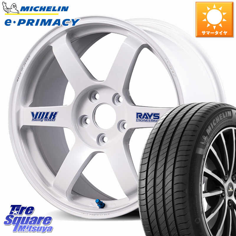 ミシュラン e PRIMACY Eプライマシー 98W XL S2 正規 235/45R18RAYS 【欠品次回3~4月】 VOLK RACING TE37 SAGA S-plus 30th STICKER Ver ホイール 18インチ 18X7.5J 48 5穴 114.3 CY2アコード アコード｜タイヤスクエアミツヤ