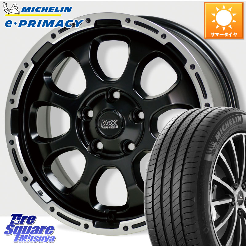 HotStuff マッドクロス GRACE グレイス BK 5H ホイール 16インチ 16 X 7.0J +38 5穴 114.3 ミシュラン e PRIMACY Eプライマシー 91H XL S1 正規 195/55R16