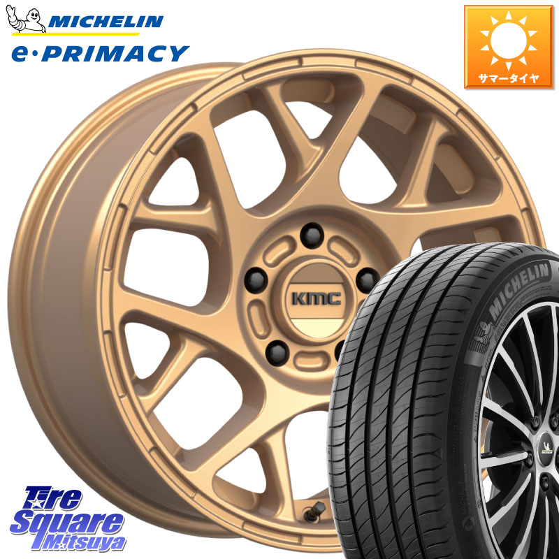KMC KM708 BULLY ホイール 17インチ 専用Nut別売 17 X 8.0J +38 5穴 114.3 ミシュラン e PRIMACY Eプライマシー 95W XL 正規 215/50R17