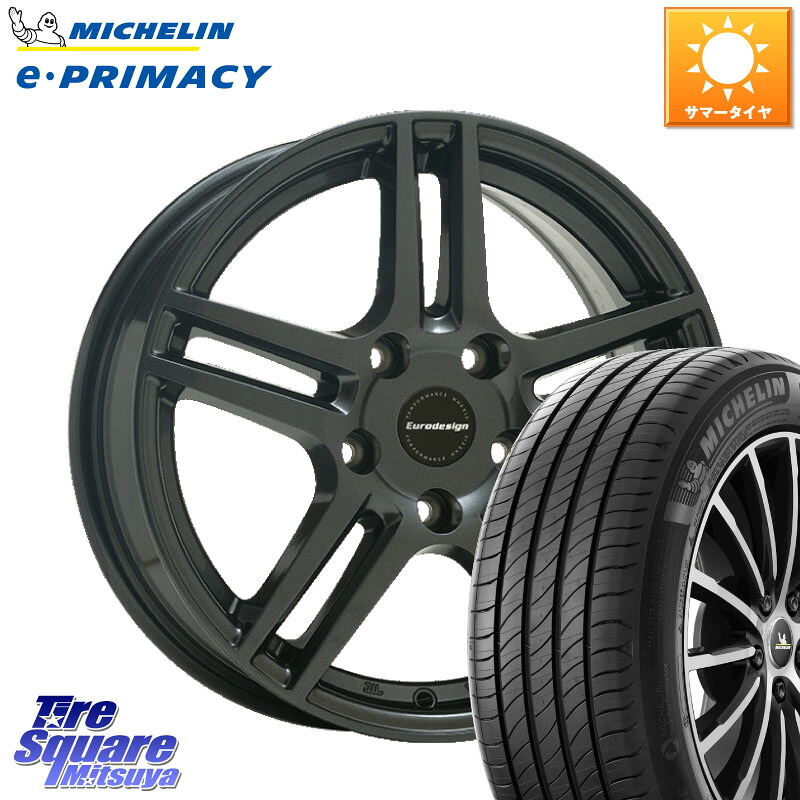 ミシュラン e PRIMACY Eプライマシー 88H XL 正規 185/60R15阿部商会 Eurodesign EIGER ホイール 15インチ 15X6.0J(AUDI A1 8XC) 35 5穴 100 アウディ A1 8X系|タイヤスクエアミツヤ