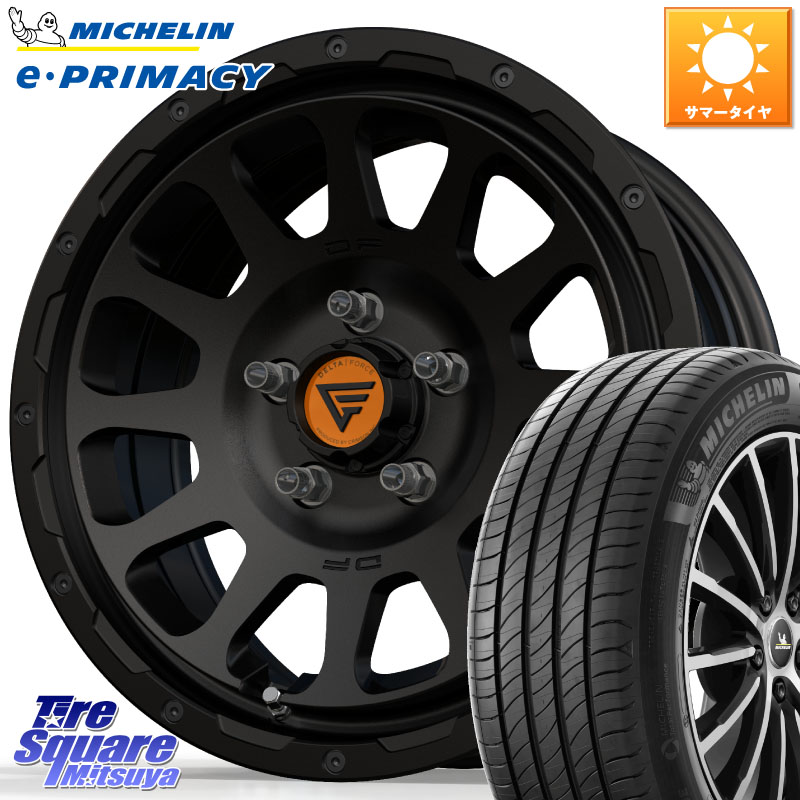 DELTA FORCE デルタフォース オーバル BK 16インチ ホイール 16 X 7.0J +35 5穴 114.3 ミシュラン e PRIMACY Eプライマシー 94V XL S1 正規 205/55R16 GRヤリスRSノーマルキャリパー
