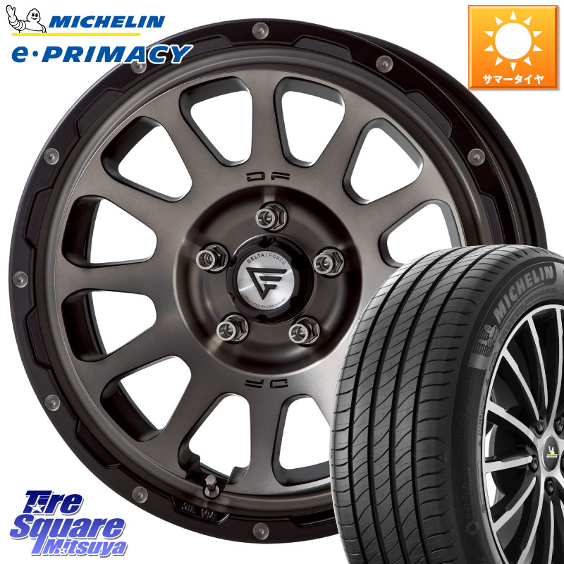 DELTA FORCE デルタフォース オーバル 8J ホイール 17インチ 17 X 8.0J +35 5穴 114.3 ミシュラン e PRIMACY Eプライマシー 100V XL 正規 215/60R17 20系アルファード