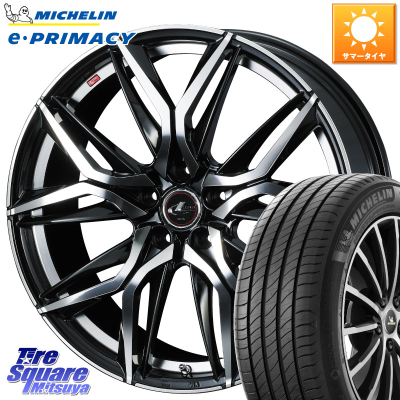 ミシュラン e PRIMACY Eプライマシー 89W 正規 215/45R18WEDS 40828 レオニス LEONIS LM 18インチ 18X8.0J 42 5穴 114.3 ZE1リーフ プリウスアルファ シビック インサイト｜タイヤスクエアミツヤ