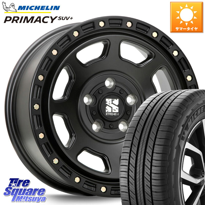 MLJ XJ07 XTREME-J BK ホイール 18インチ 18 X 8.0J +40 5穴 114.3 ミシュラン PRIMACY プライマシー SUV+ 103V 正規 235/60R18 50系RAV4 FE0系アリアARIYA T33エクストレイル アウトランダーPHEV
