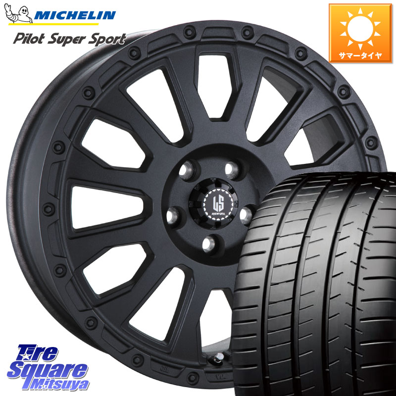 ミシュラン パイロットスーパースポーツ 97Y XL MO 正規 245/40R18阿部商会 LA STRADA AVENTURA アヴェンチュラ BK 18インチ 18X8.0J 40 5穴 114.3 アリスト|タイヤスクエアミツヤ