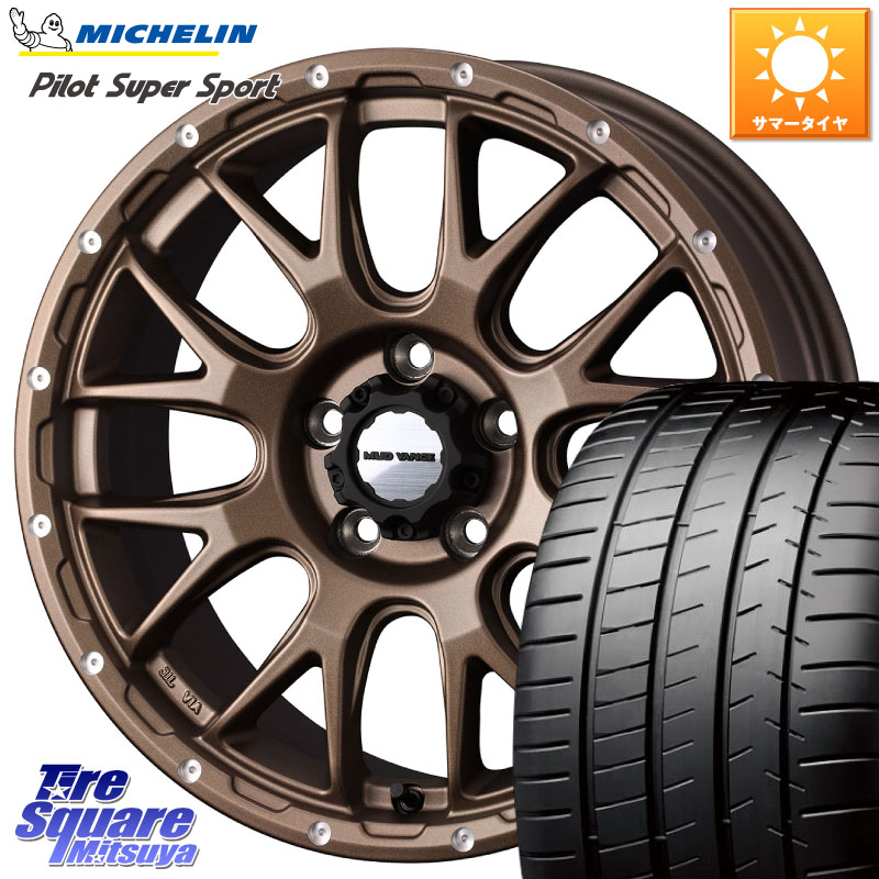 WEDS 41147 マッドヴァンス MUD VANCE 08 ホイール 18インチ 18 X 7.5J +35 5穴 114.3 ミシュラン パイロットスーパースポーツ 88Y ★ 正規 225/40R18