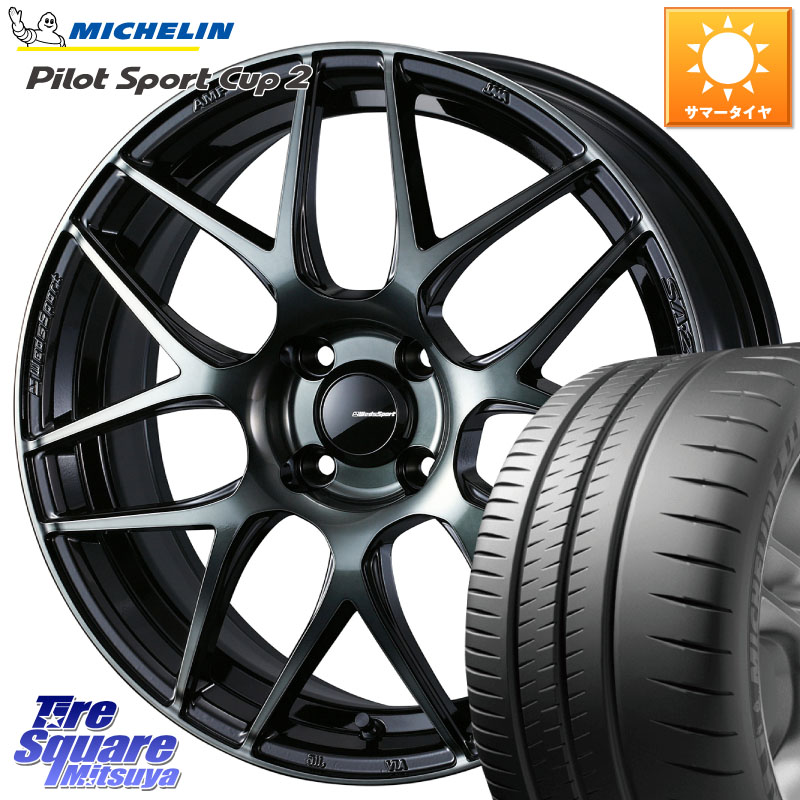 WEDS 74164 SA-27R ウェッズ スポーツ WBC ホイール 17インチ 17 X 6.5J +50 4穴 100 ミシュラン PILOT SPORT CUP2 CONNECT (91Y) XL 正規 215/45R17 FITクロスター