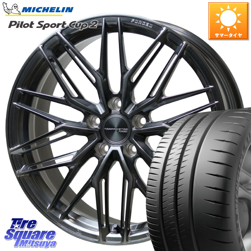 HotStuff TSF-03 BRSC トラフィックスターフォージド 19インチ 19 X 8.0J +42 5穴 114.3 ミシュラン PILOT SPORT CUP2 (93Y) XL N0 正規 245/35R19