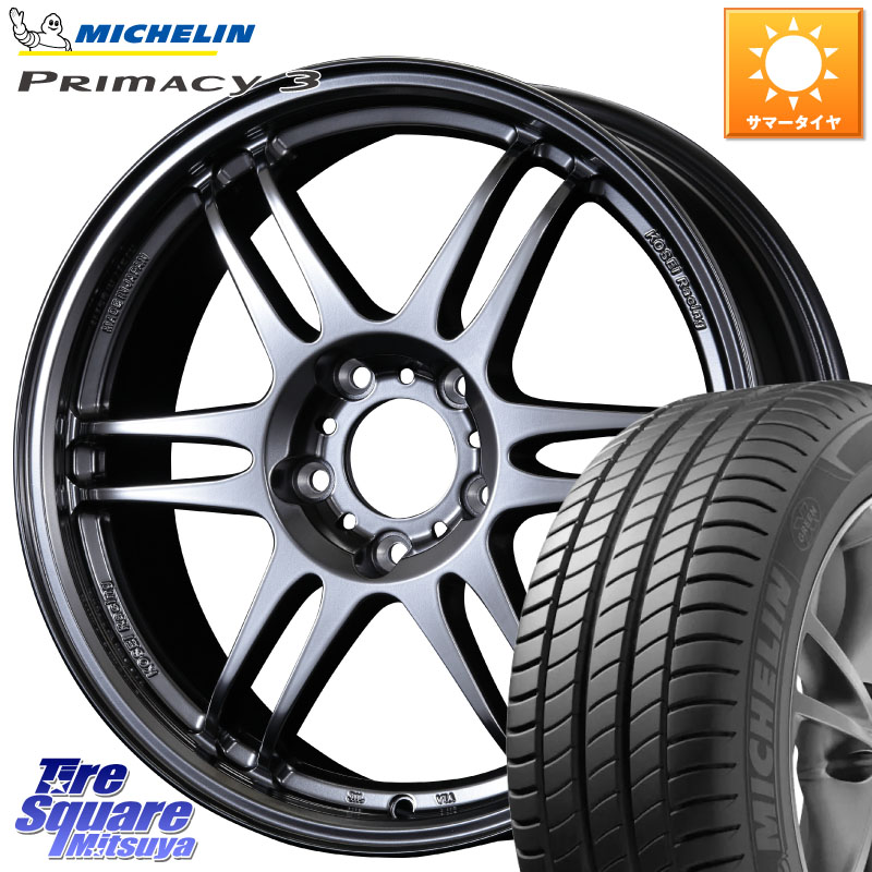 KOSEI 軽量 K-1 Racing.REV K1 レーシング ドット レヴ 17 X 7.0J +48 5穴 100 ミシュラン PRIMACY3 プライマシー3 94V RP 正規 215/55R17