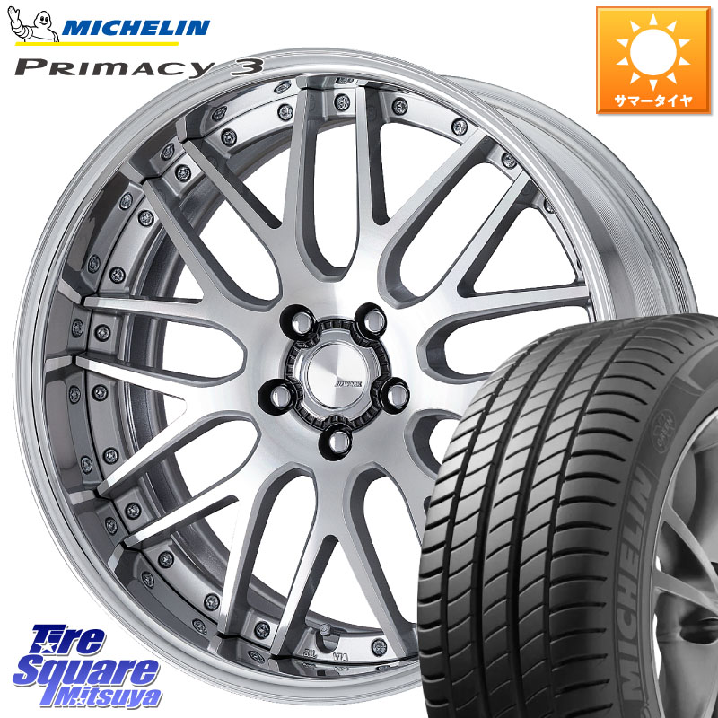 WORK Lanvec LM1 O Disk 18インチ 2ピース 18 X 7.0J +50 5穴 114.3 ミシュラン PRIMACY3 プライマシー3 104Y XL AO 正規 235/55R18 BT5レガシィアウトバック