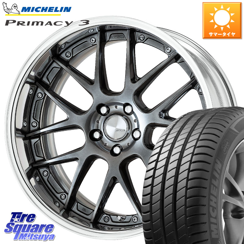 ミシュラン PRIMACY3 プライマシー3 100Y XL AO 正規 245/45R18WORK Lanvec LM7 O Disk 18インチ 2ピース 18X8.0J 50 5穴 100｜タイヤスクエアミツヤ