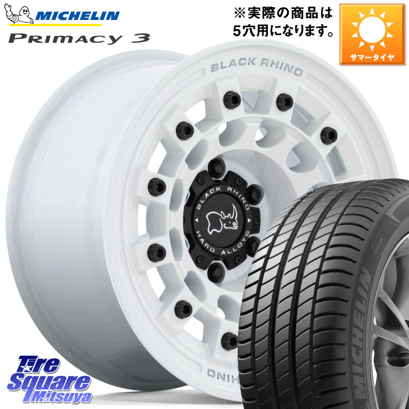 BLACK RHINO FUJI フジ ホイール 17インチ ブラックライノ 17 X 8.0J +38 5穴 114.3 ミシュラン PRIMACY3 プライマシー3 94V RP 正規 215/55R17