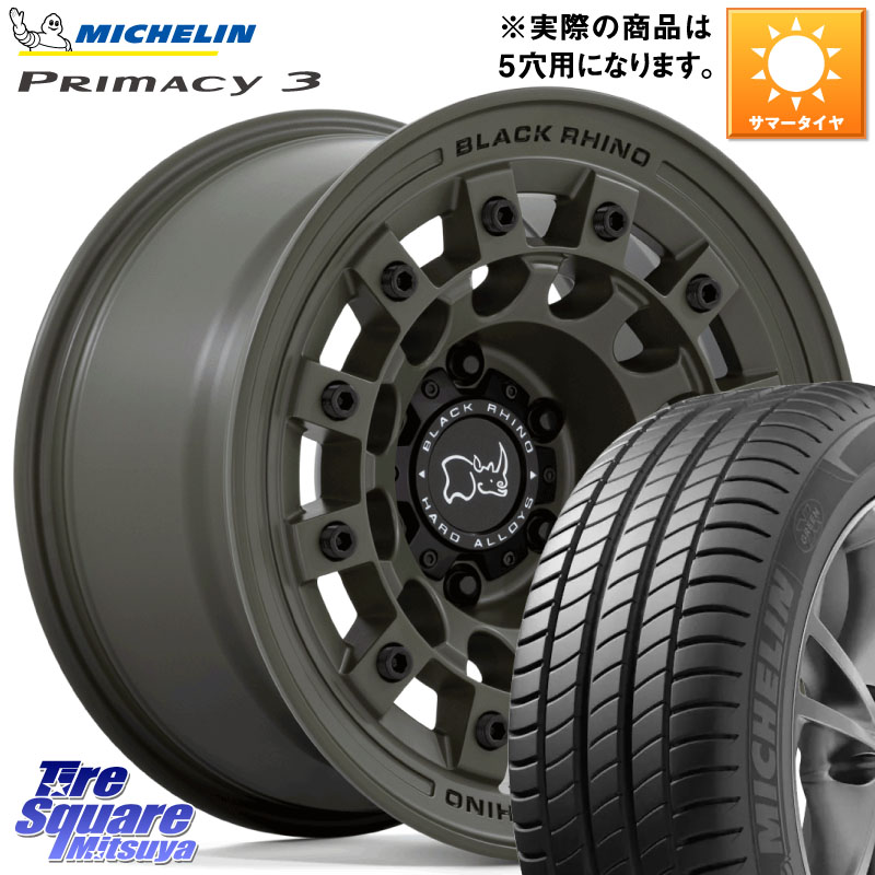 BLACK RHINO FUJI フジ ホイール 17インチ ブラックライノ 17 X 8.0J +38 5穴 114.3 ミシュラン PRIMACY3 プライマシー3 94V RP 正規 215/55R17