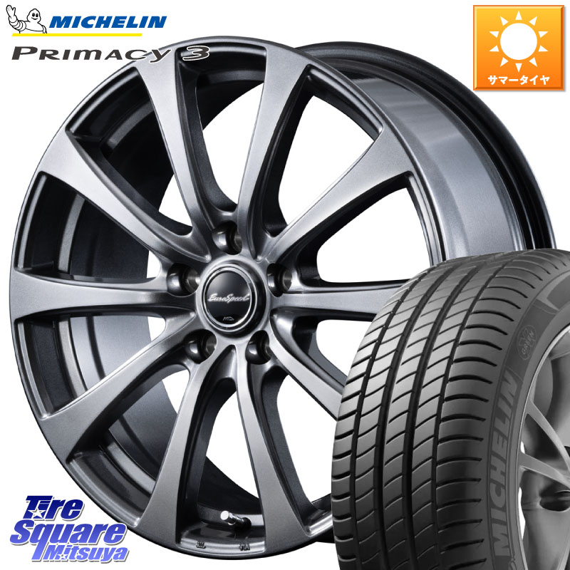 MANARAY MID EuroSpeed G10 ホイール 18インチ 18 X 7.5J +38 5穴 114.3 ミシュラン PRIMACY3 プライマシー3 100Y XL ★ MO 正規 245/45R18