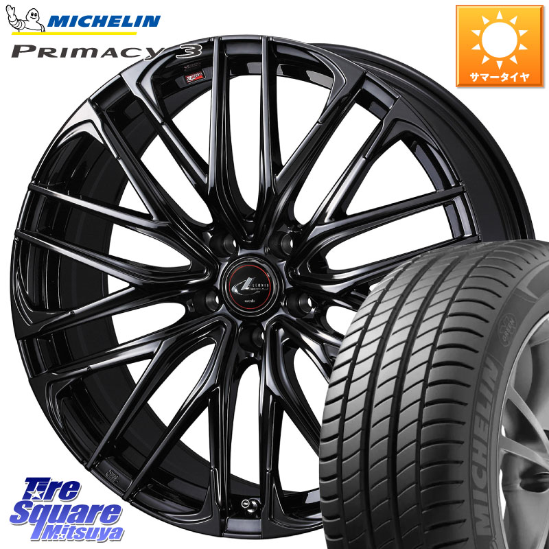 WEDS 【欠品次回04月下旬】 40970 レオニス LEONIS SK ホイール 19インチ 19 X 8.0J +43 5穴 114.3 ミシュラン PRIMACY3 プライマシー3 Acoustic ZP RFT 98Y XL ★MOE 正規 245/40RF19