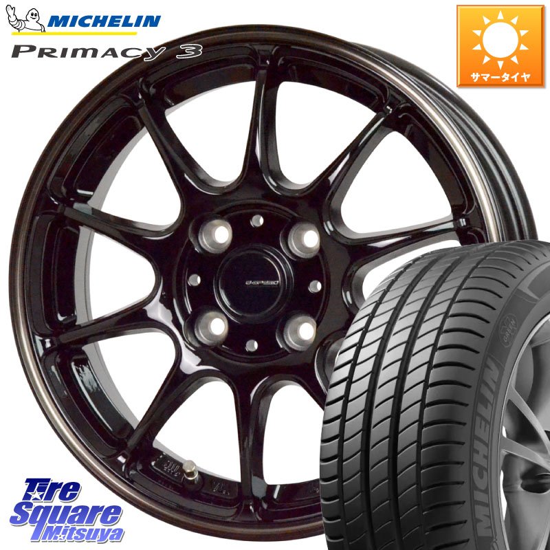 HotStuff G・SPEED P-07 ジー・スピード ホイール 17インチ 17 X 6.5J +45 4穴 100 ミシュラン PRIMACY3 プライマシー3 88W XL ★ 正規 205/45R17 ロードスター(ローダウン等)