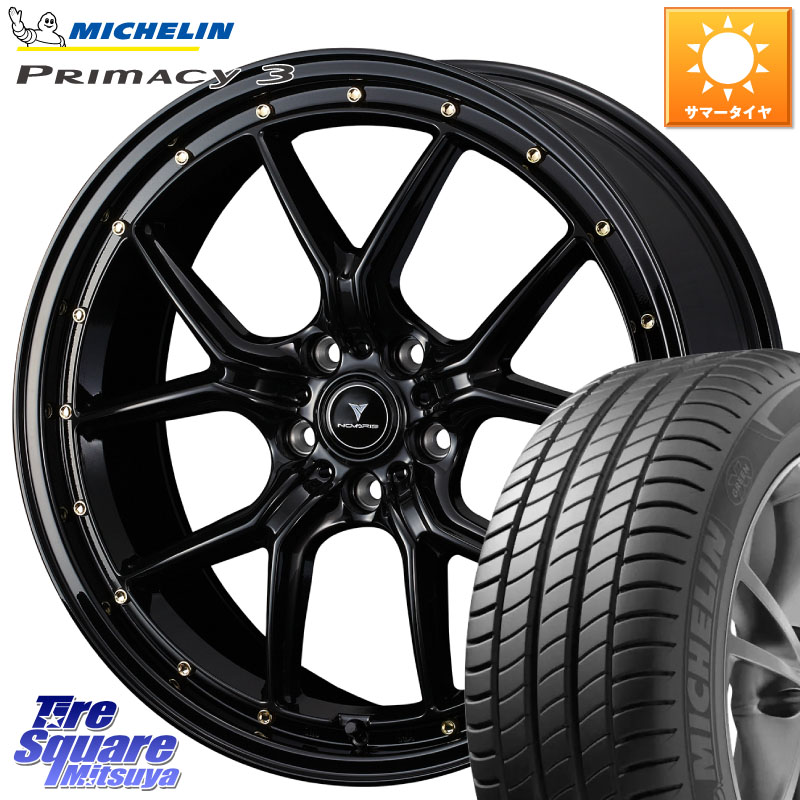 WEDS 41325 NOVARIS ASSETE S1 ホイール 19インチ ノヴァリス アセット 19 X 8.0J +35 5穴 114.3 ミシュラン PRIMACY3 プライマシー3 Acoustic ZP RFT 98Y XL ★MOE 正規 245/40RF19