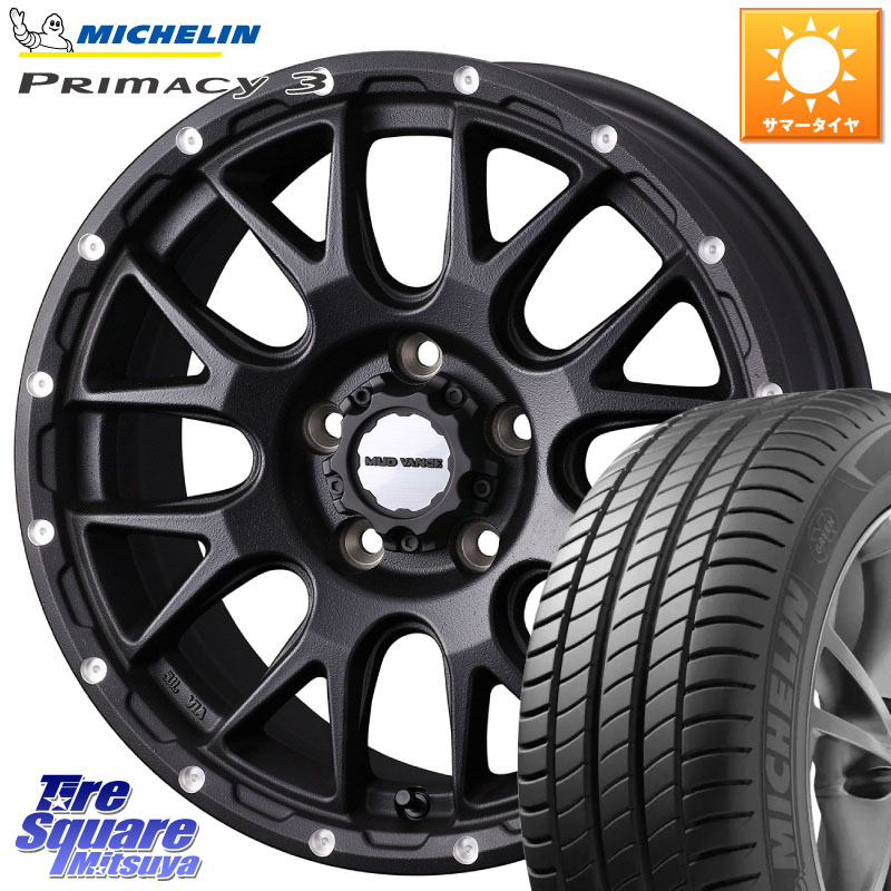 WEDS 41130 マッドヴァンス MUD VANCE 08 BK ホイール 17インチ 17 X 7.0J +38 5穴 114.3 ミシュラン PRIMACY3 プライマシー3 94W AO 正規 215/55R17 70系カムリ