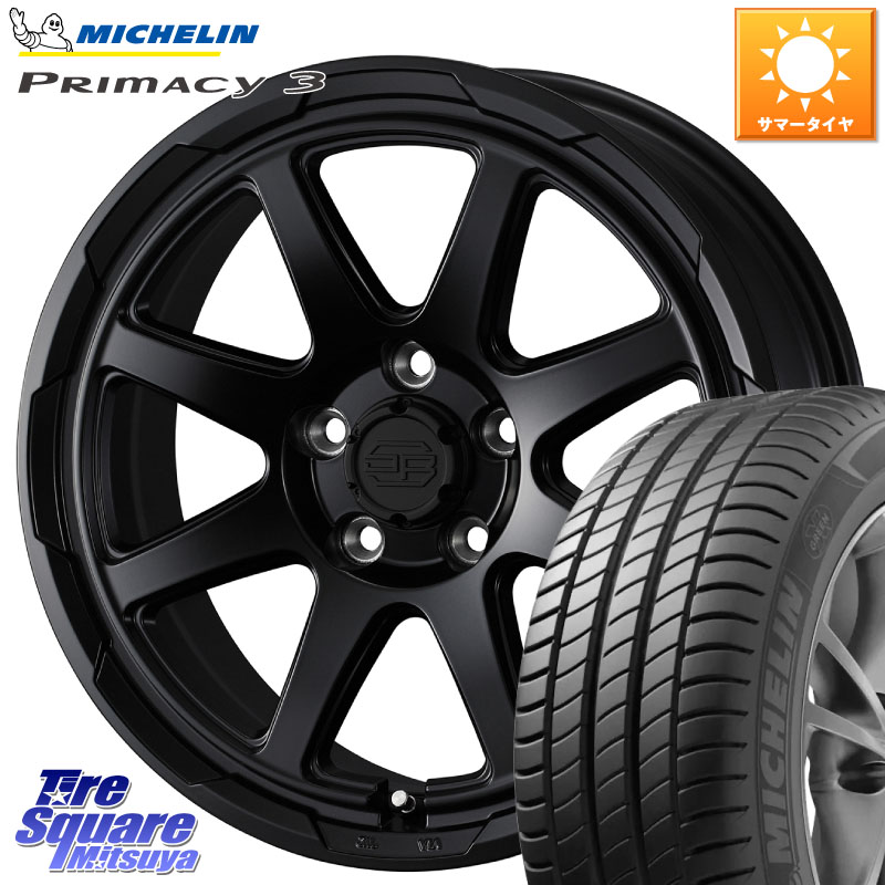 WEDS STADTBERGE BLK スタットベルク ホイール 17インチ 17 X 7.0J +38 5穴 114.3 ミシュラン PRIMACY3 プライマシー3 ZP RFT 97Y ★MOE 正規 225/55RF17