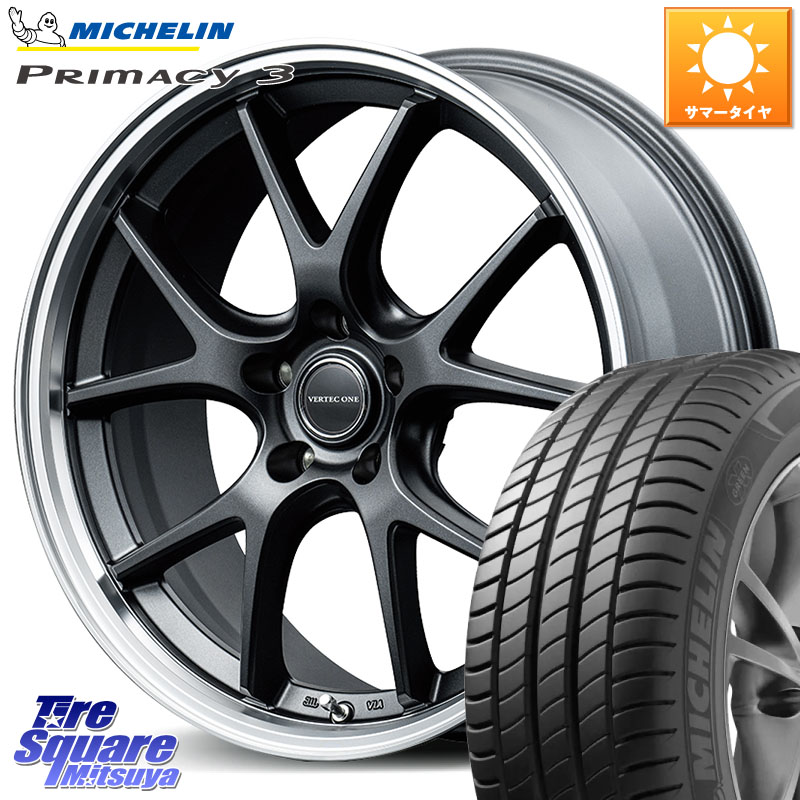 MANARAY MID VERTEC ONE EXE5 Vselection ホイール 18インチ 18 X 8.0J +42 5穴 114.3 ミシュラン PRIMACY3 プライマシー3 95V 正規 225/50R18 10系カローラクロス