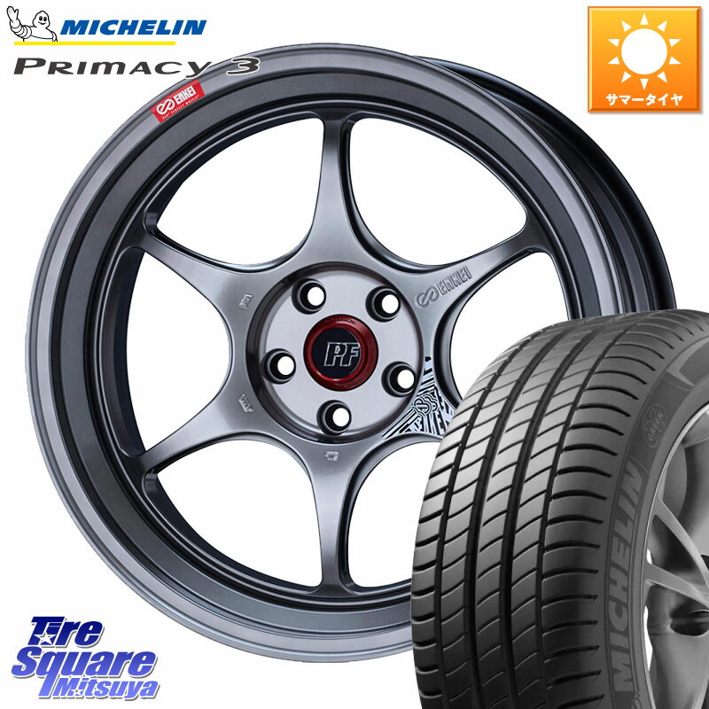 ミシュラン PRIMACY3 プライマシー3 100Y XL AO 正規 245/45R18ENKEI エンケイ PerformanceLine PF06 シルバー ホイール 18インチ 18X8.5J 48 5穴 114.3 フーガ FUGA 日産|タイヤスクエアミツヤ