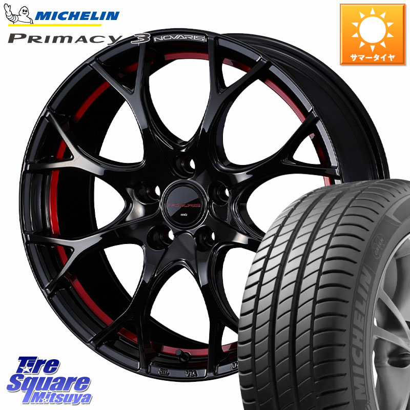 WEDS NOVARIS ROHGUE UY ノヴァリス ホイール 18インチ ローグ 18 X 7.0J +47 5穴 114.3 ミシュラン PRIMACY3 プライマシー3 ZP RFT 95W 正規 225/50RF18