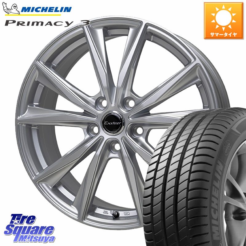 ミシュラン PRIMACY3 プライマシー3 94W AO 正規 215/55R17HotStuff Exsteer ST 在庫● ホイール 17インチ 17X7.0J 48 5穴 114.3 ヤリスクロス CX-3 RC系オデッセイ前期 ジューク JUKE 日産 セレナ SERENA 日産 エスティマ ティアナ 日産 カムリ マークX ヴェゼル VEZE|タイヤスクエアミツヤ