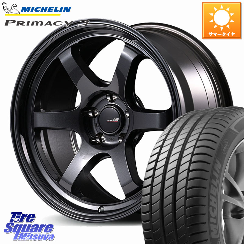 MANARAY MID RACING R06 ホイール 18インチ 18 X 8.5J(ak) +38 5穴 114.3 ミシュラン PRIMACY3 プライマシー3 95V 正規 225/50R18
