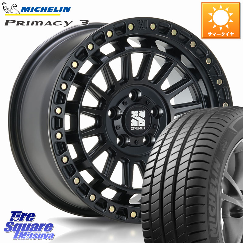 MLJ XJ08 XTREME-J ホイール 17インチ 17 X 7.5J +42 5穴 114.3 ミシュラン PRIMACY3 プライマシー3 94V RP 正規 215/55R17 70系カムリ