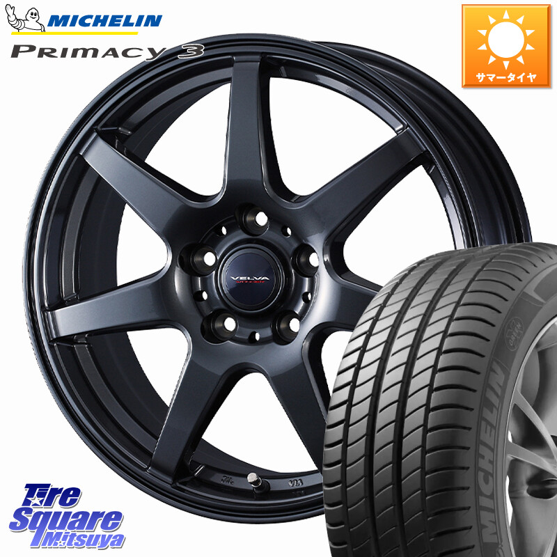 ミシュラン PRIMACY3 プライマシー3 100Y XL AO 正規 245/45R18WEDS VELVA WONDER ヴェルヴァワンダー ホイール 18インチ 18X8.0J 45 5穴 114.3 エルグランド 日産 フーガ FUGA 日産|タイヤスクエアミツヤ