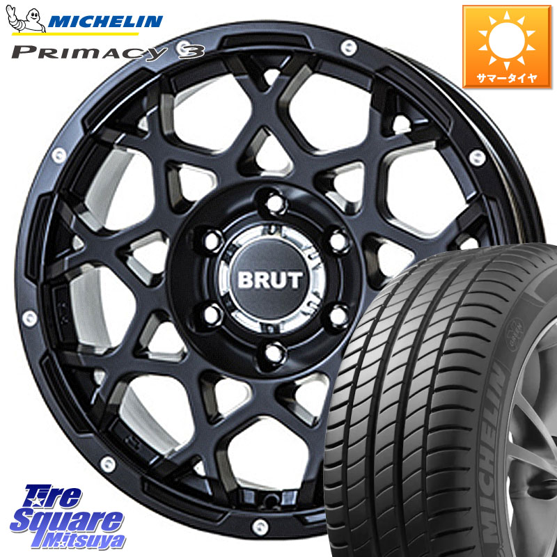 BRUT ブルート BR-55 BR55 ミルドサテンブラック ホイール 18インチ 18 X 8.0J +40 5穴 114.3 ミシュラン PRIMACY3 プライマシー3 100Y XL ★ MO 正規 245/45R18