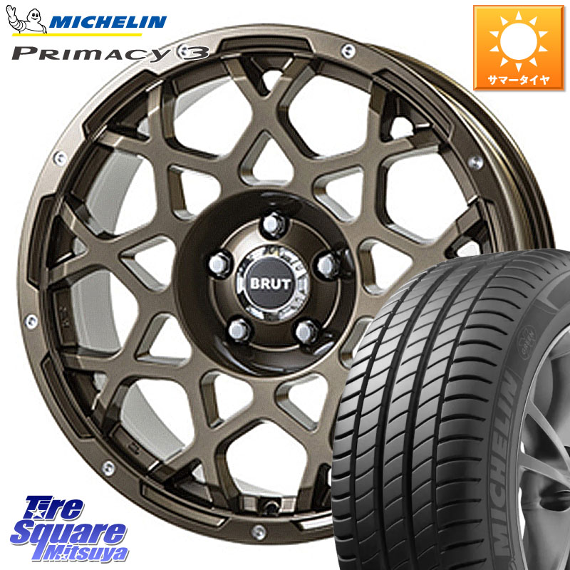 ミシュラン PRIMACY3 プライマシー3 88W XL ★ 正規 205/45R17BRUT ブルート BR-55 BR55 ホイール 17インチ 17X7.5J 38 5穴 114.3|タイヤスクエアミツヤ