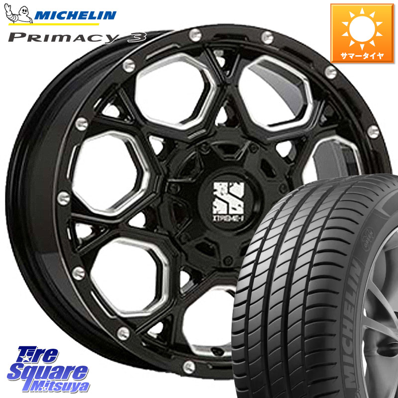 ミシュラン PRIMACY3 プライマシー3 94W AO 正規 215/55R17MLJ XJ06 XTREME-J エクストリームJ ホイール 17インチ 17X7.5J 35 5穴 114.3 HS レクサス RX-8 MAZDA クラウンハイブリッド 220・H20系 クラウン 220系 アコード|タイヤスクエアミツヤ
