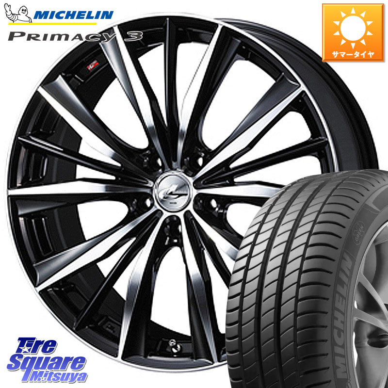 WEDS 33271 レオニス VX 特価● ウェッズ Leonis BKMC ホイール 18インチ 18 X 7.0J +47 5穴 100 ミシュラン PRIMACY3 プライマシー3 95V 正規 225/50R18