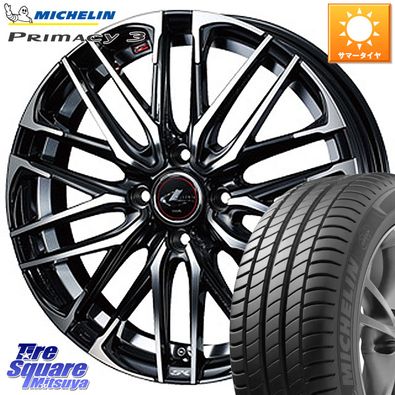 WEDS 38305 レオニス SK PBMC 4H ウェッズ Leonis ホイール 17インチ 17 X 6.5J(ND5RC Brembo) +42 4穴 100 ミシュラン PRIMACY3 プライマシー3 88W XL ★ 正規 205/45R17 ロードスター オプションブレンボキャリパー対応(チューナーサイズ)