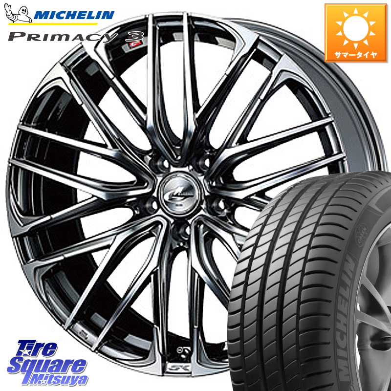 WEDS 【欠品次回04月下旬】 38342 レオニス SK ウェッズ Leonis ホイール 19インチ 19 X 8.0J +43 5穴 114.3 ミシュラン PRIMACY3 プライマシー3 Acoustic ZP RFT 98Y XL ★MOE 正規 245/40RF19