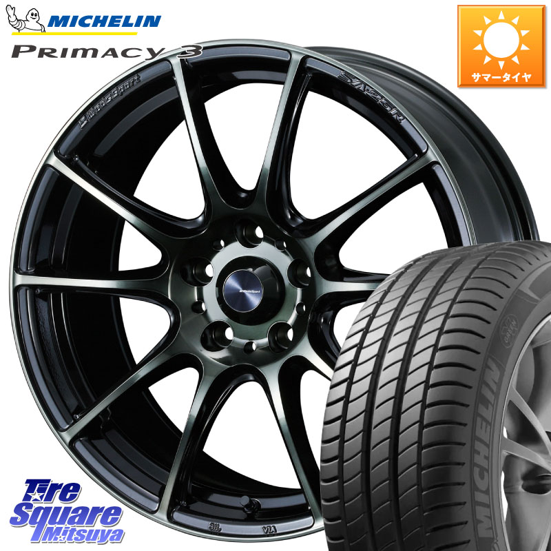 WEDS SA-25R WBC ウェッズ スポーツ ホイール 17インチ 17 X 7.5J +45 5穴 114.3 ミシュラン PRIMACY3 プライマシー3 88W XL ★ 正規 205/45R17