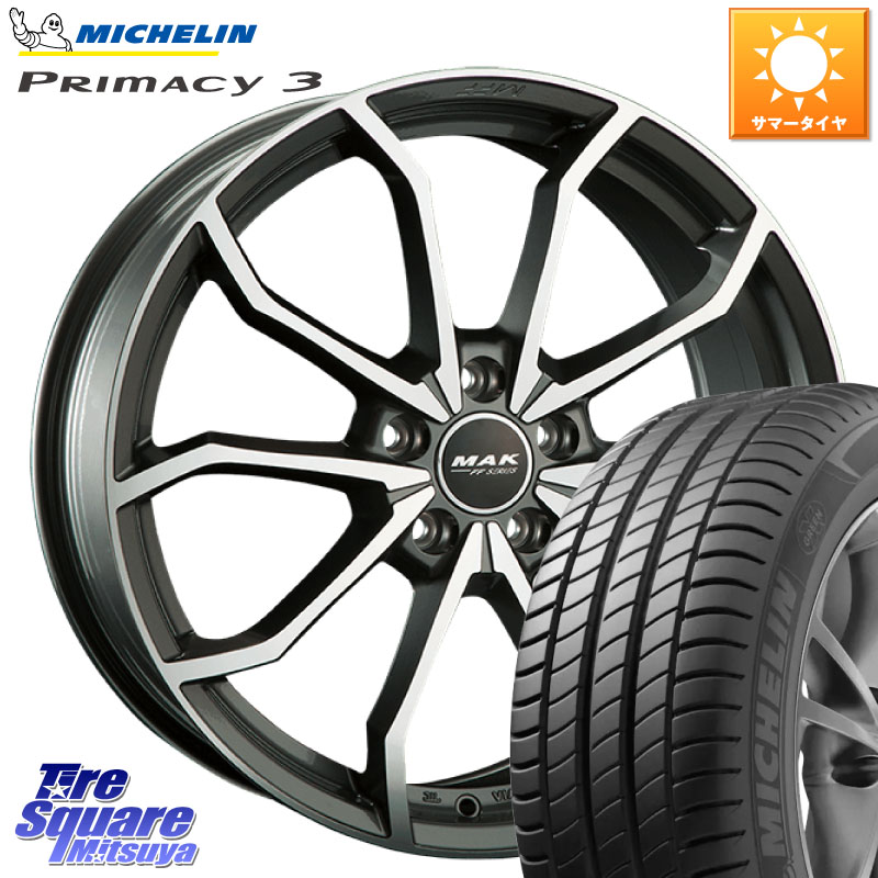 ミシュラン PRIMACY3 プライマシー3 100Y XL ★ MO 正規 245/45R18阿部商会 MAK LOWE FF ホイール 18インチ 18X8.0J(AUDI A4 8WC) 28 5穴 112 アウディ A4 8W系|タイヤスクエアミツヤ