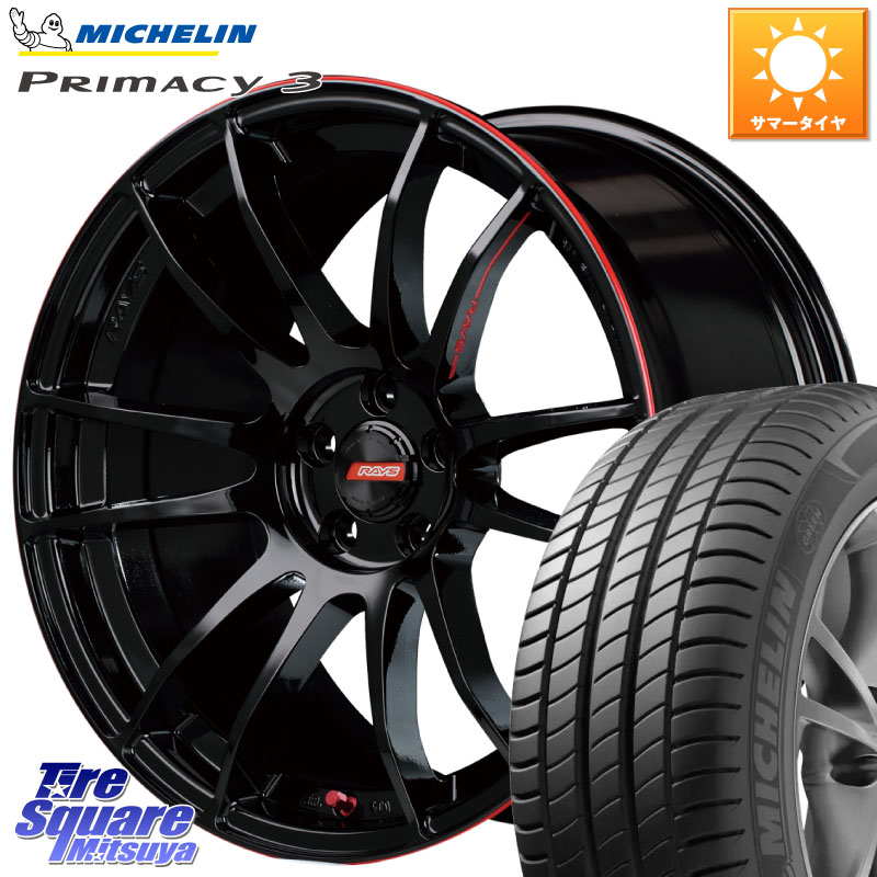 RAYS 【欠品次回要問合せ】 グラムライツ 57エクストリーム REV LIMIT EDITION 18インチ 18 X 7.5J +49 5穴 114.3 ミシュラン PRIMACY3 プライマシー3 104Y XL AO 正規 235/55R18 BT5レガシィアウトバック